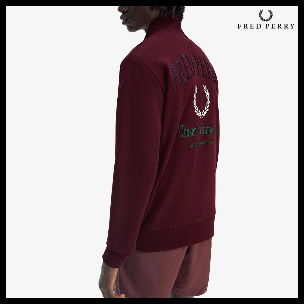 【FREDPERRY】ClubhouseEmbroideredChampionHalfzipSweatshirt
