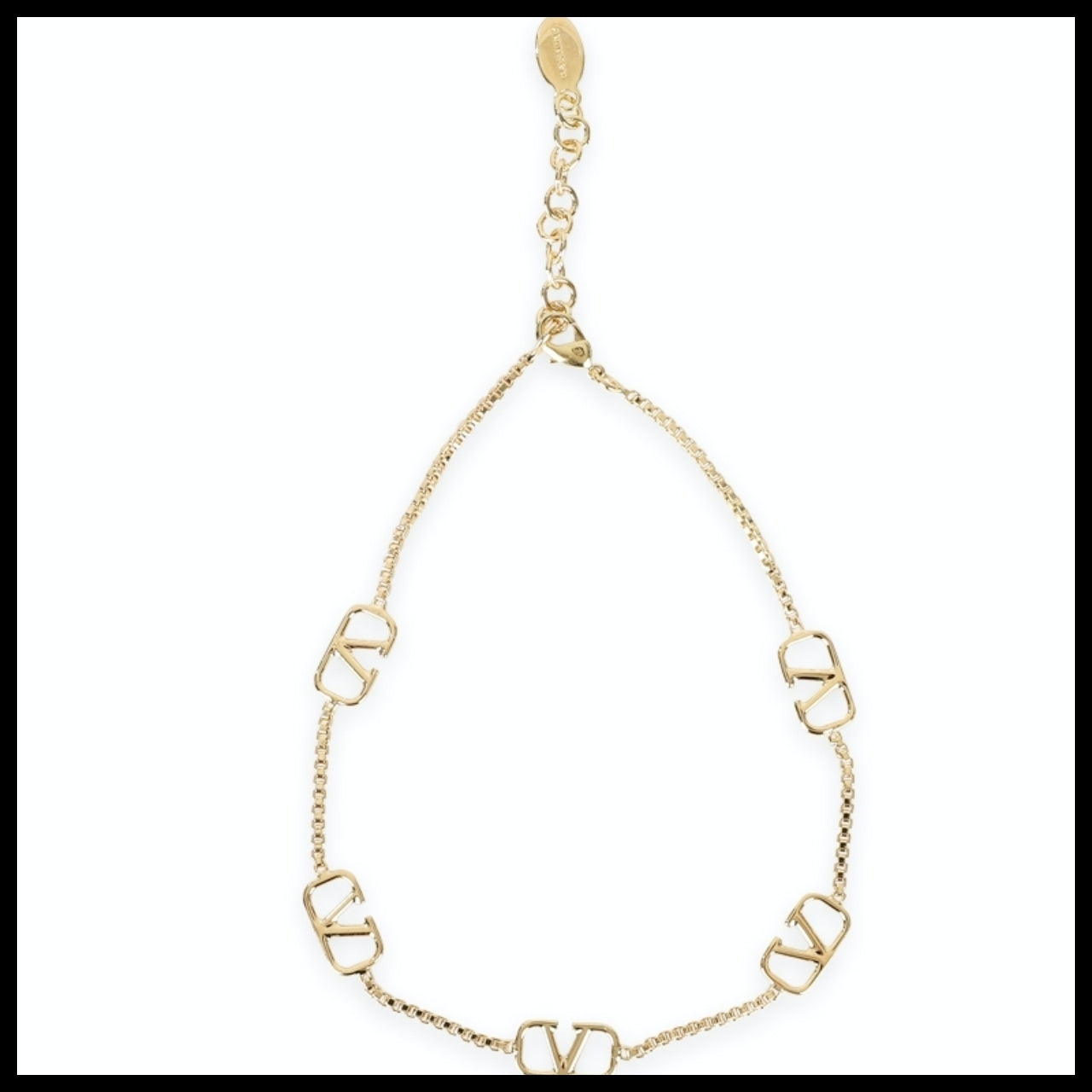 【VALENTINO】V Logo Signature Bracelet Gold