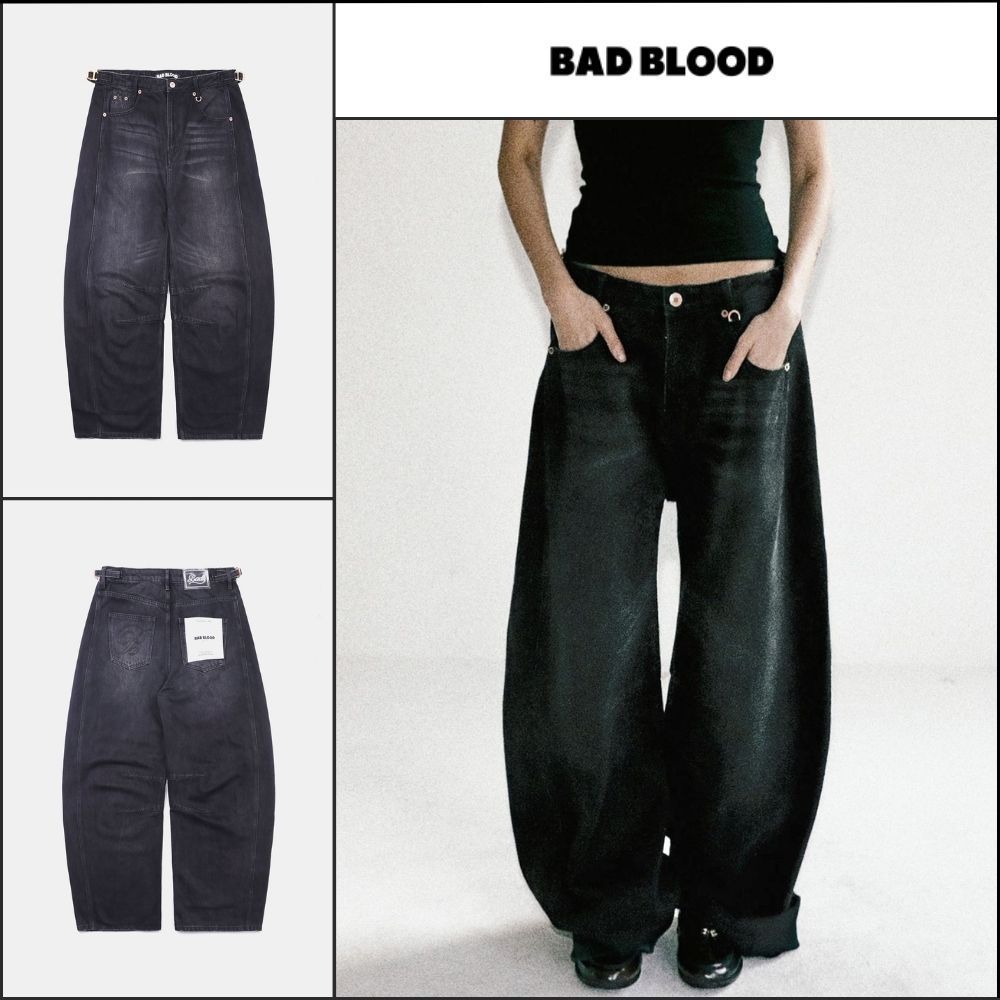 【BADBLOOD】Charlie Barrel Jeans - Black
