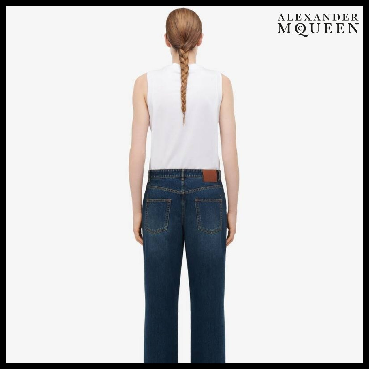 【Alexander Mcqueen】Feather Embroidery Tank Top Optical