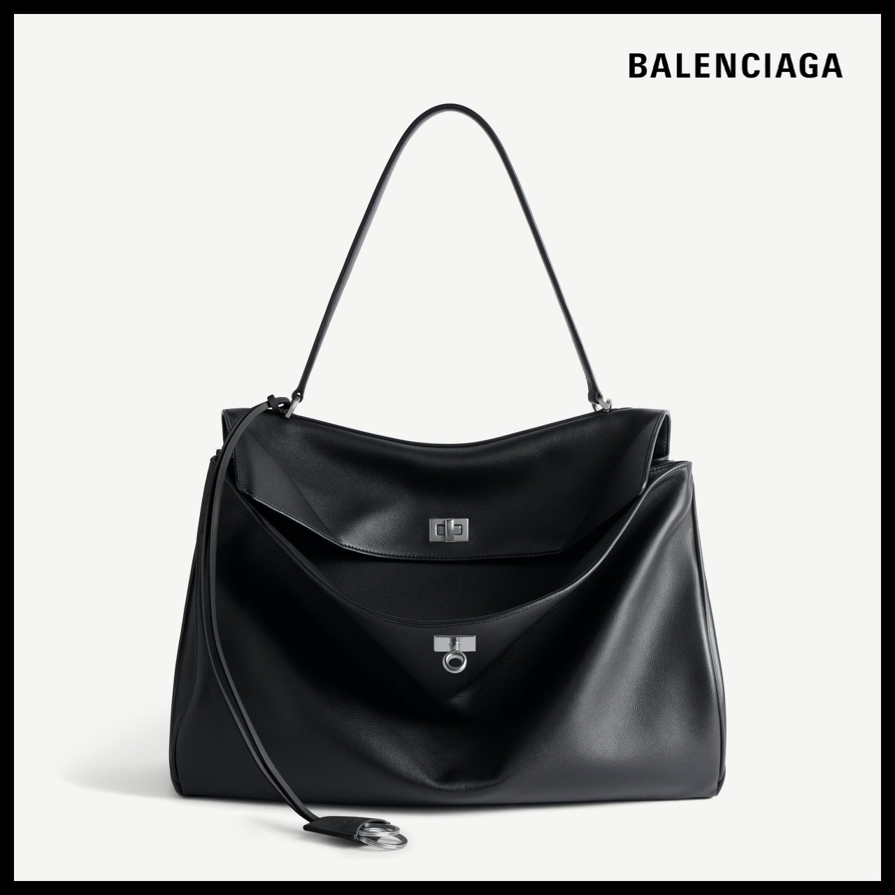 【BALENCIAGA】Rodeo Handbag Large Grained Calfskin