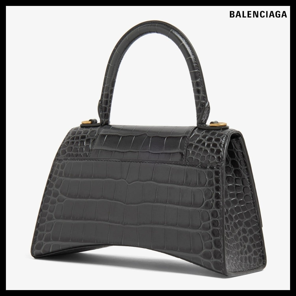 【正規品】BALENCIAGA Hourglass S Top Handle SAJ Dark Grey