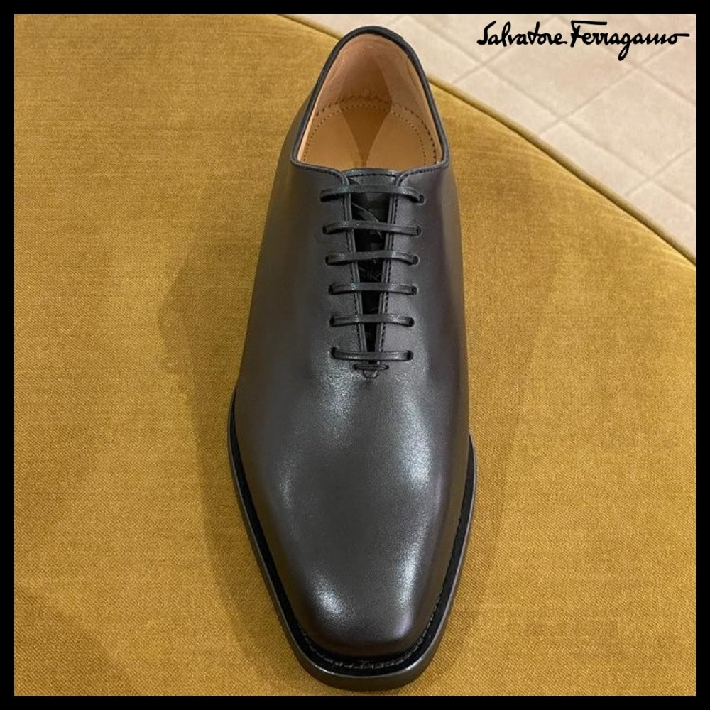【FERRAGAMO】GEOFFREYDIV2 OXFORD LOAFERS BLACK