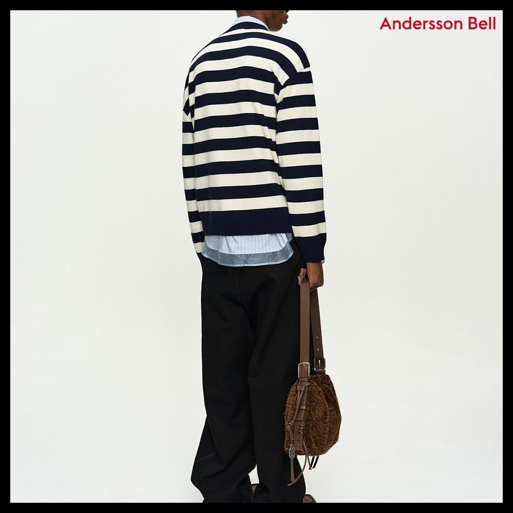 【ANDERSSON BELL】Boys Heart Message Crew-Neck Sweater