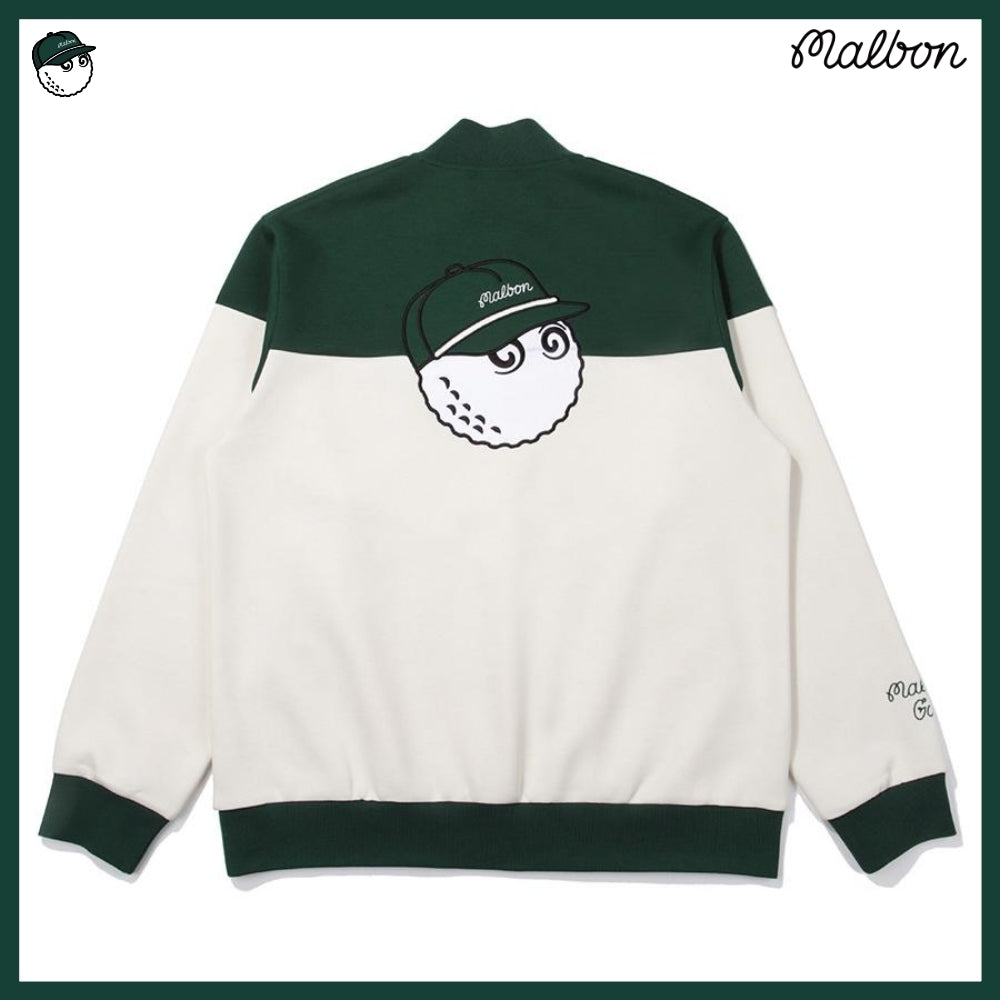 【MALBON GOLF】 AIRLY COLORED ZIP-UP MTM T-SHIRT MAN 3COLORS