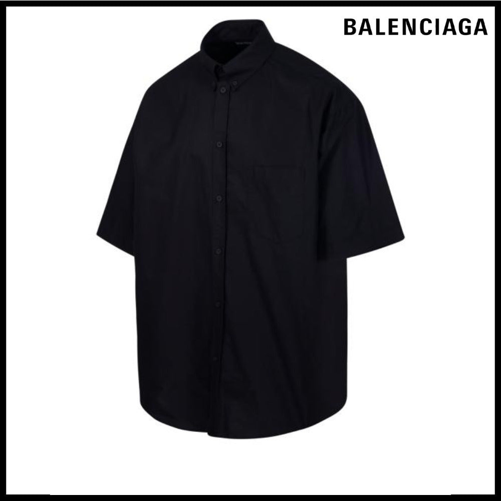 【BALENCIAGA】Political Stencil Short Sleeve Shirt Large Fit