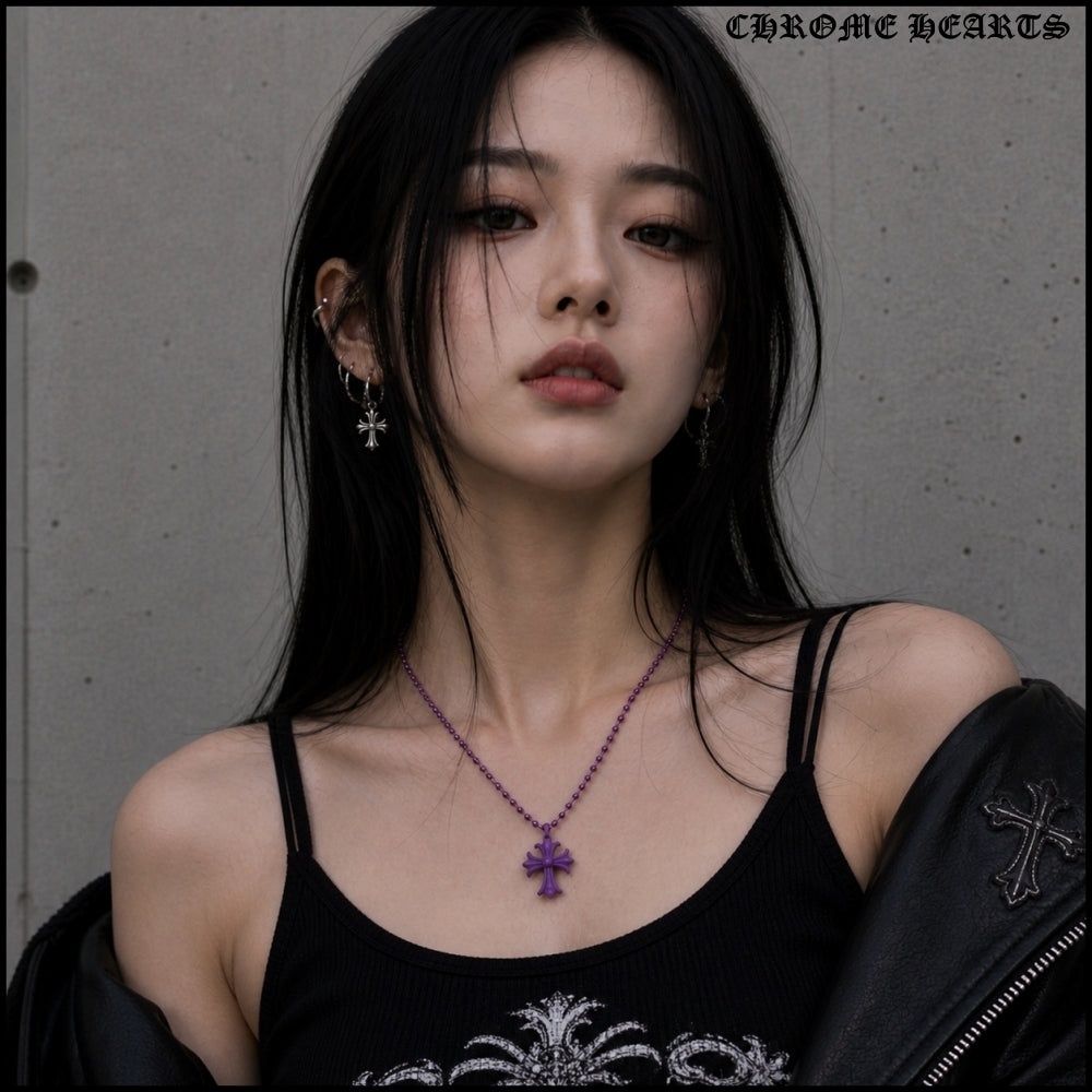 【CHROME HEARTS】SILICHROME CH CROSS PENDANT PURPLE 正規品