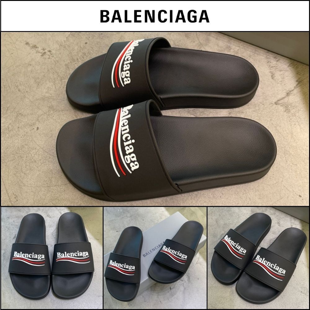 ★BALENCIAGAアウトレット セール ★Pool Slide Sandal Logo
