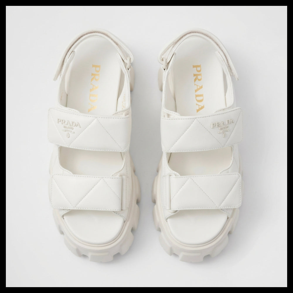 【PRADA】Monolith Nappa Leather Sandals