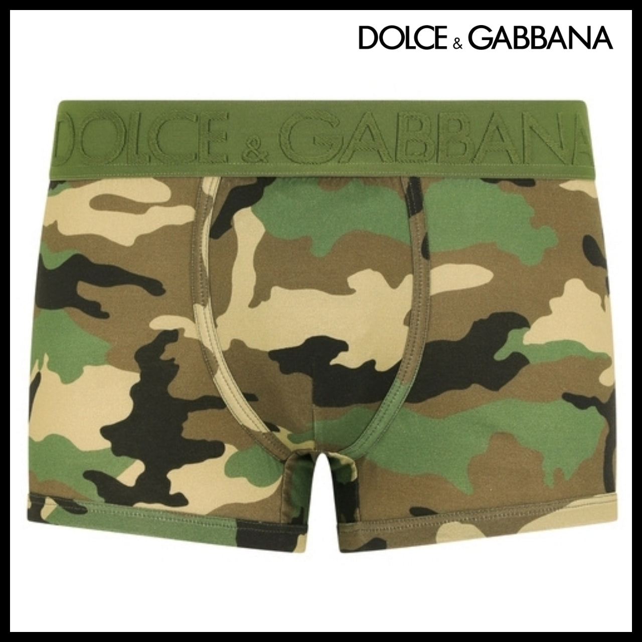 【Dolce & Gabbana】CAMOUFLAGE PRINT TWO-WAY STRETCH JERSEY