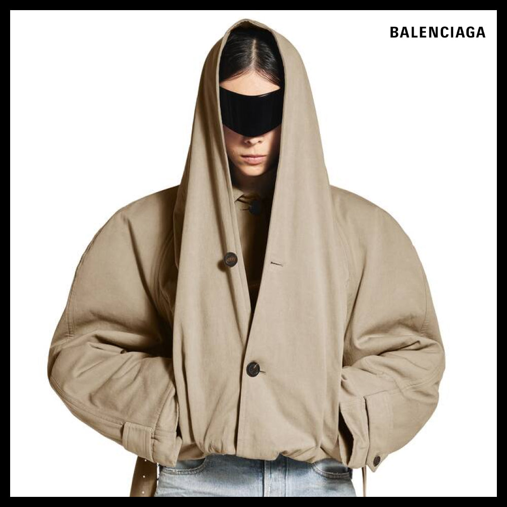 ★BALENCIAGAアウトレット セール ★FLIPPED HOODED TRENCH
