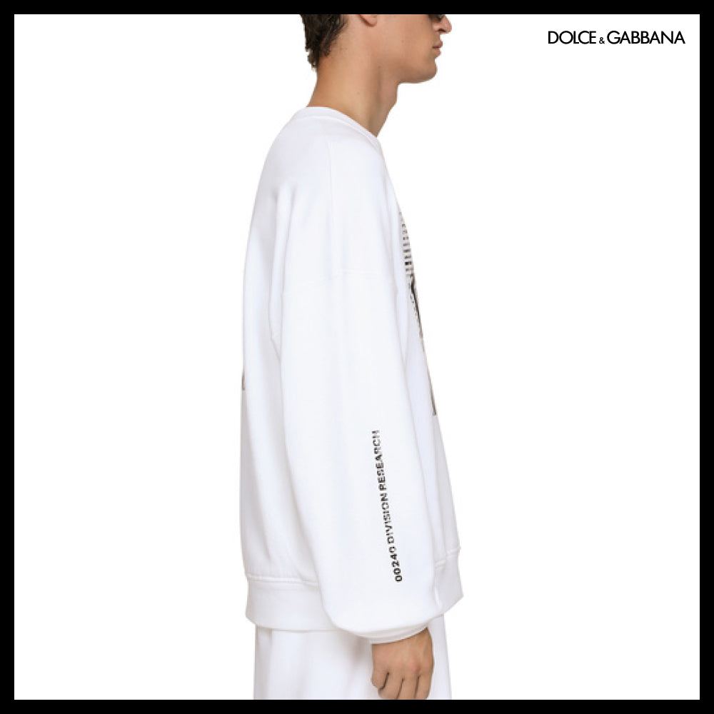 【Dolce&Gabbana】JERSEY SWEATSHIRT LOGO DGVIB3 PRINT