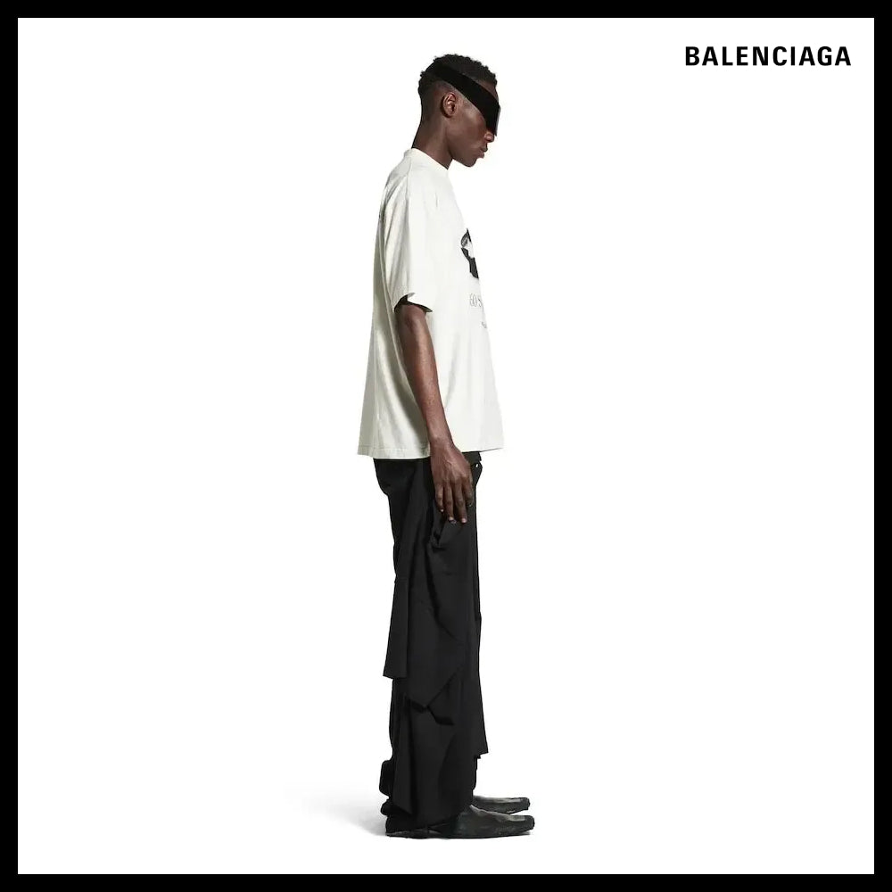 【BALENCIAGA】Sunglasses T-Shirt Medium Fit Dirty White