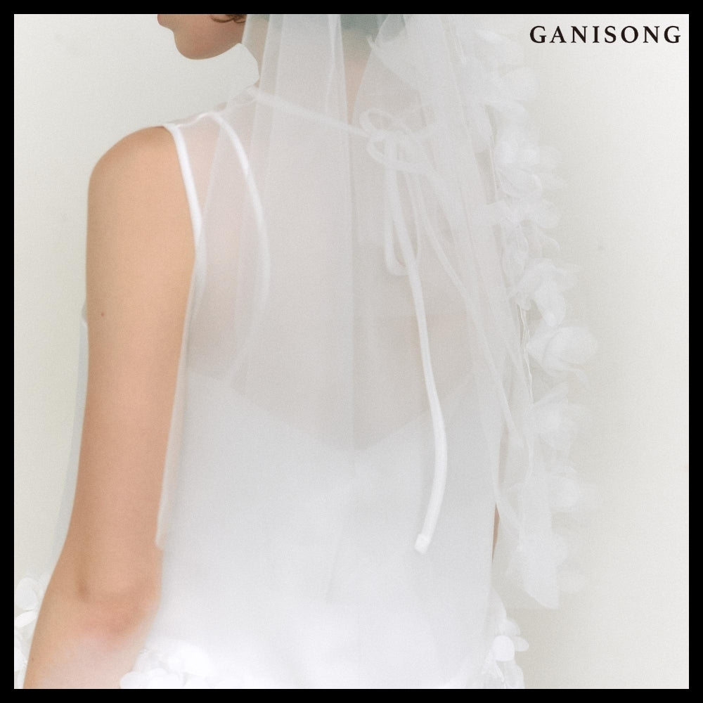 【GANISONG】Bridal Susu Vest Dress White