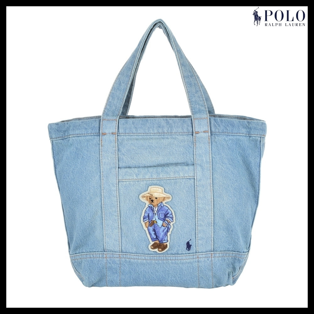 ◆Ralph Lauren◆ Bear Patch Pony Embroidery Small Tote Bag