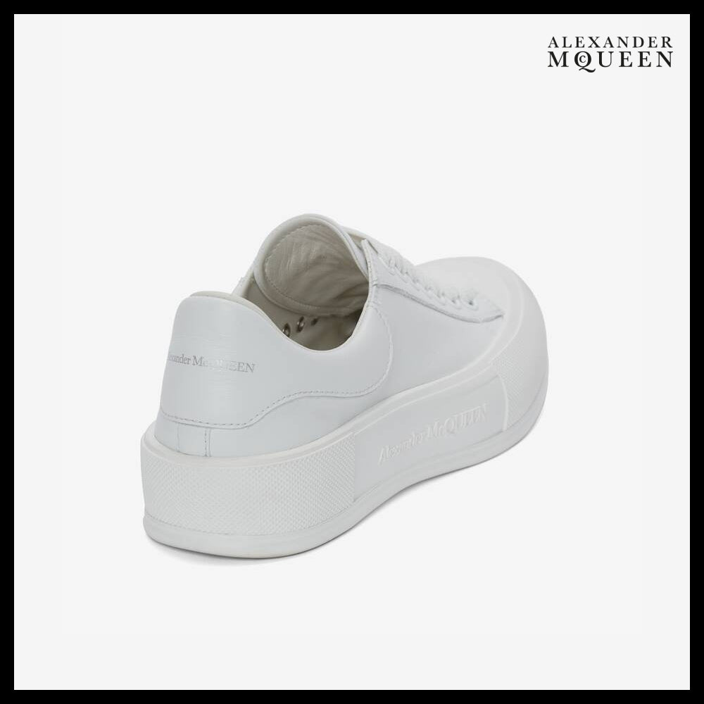 【Alexander Mcqueen】Women’s Deck Lace-Up Plimsoll Optic Wh