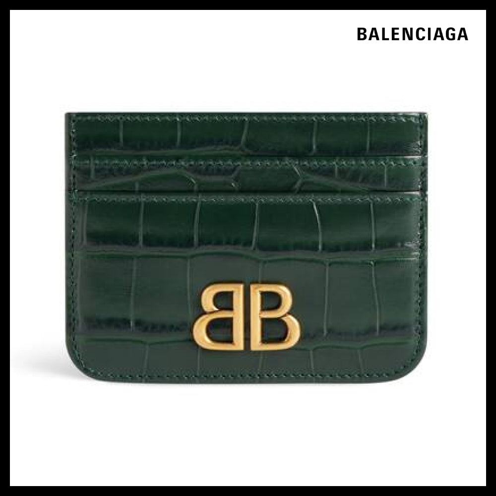 【BALENCIAGA】MONACO CARD HOLDER PUFFY CROCODILE