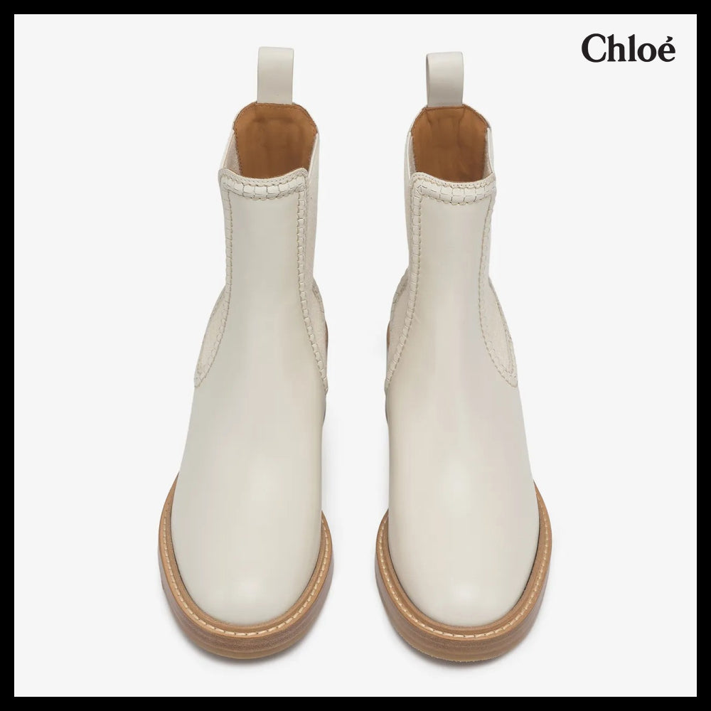 【Chloe】Mallow Ankle Boots Eggshell