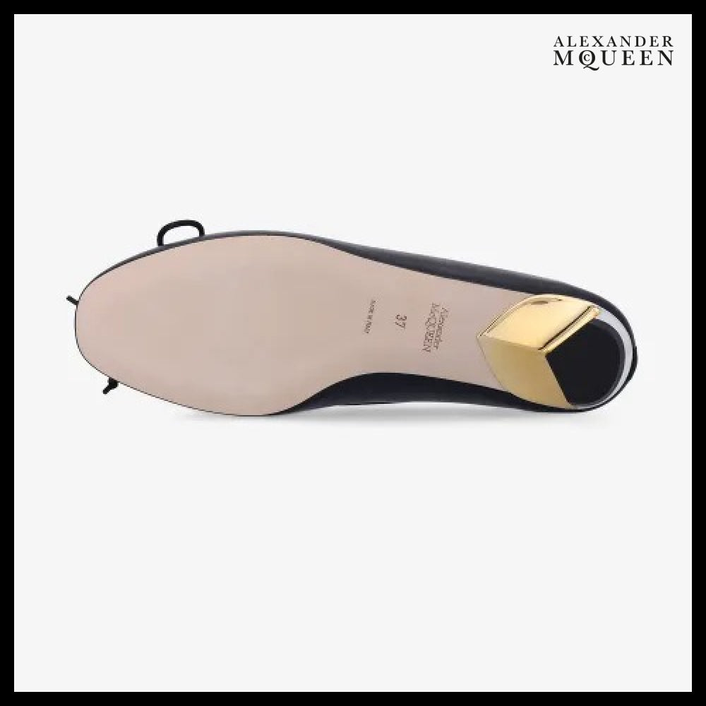【Alexander Mcqueen】Armadillo Ballet Flat Shoes Black