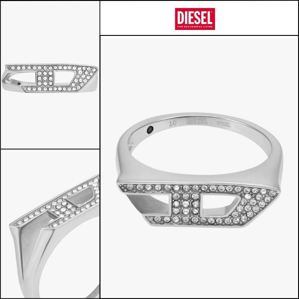 【DIESEL】DX1629040 D Logo Ring