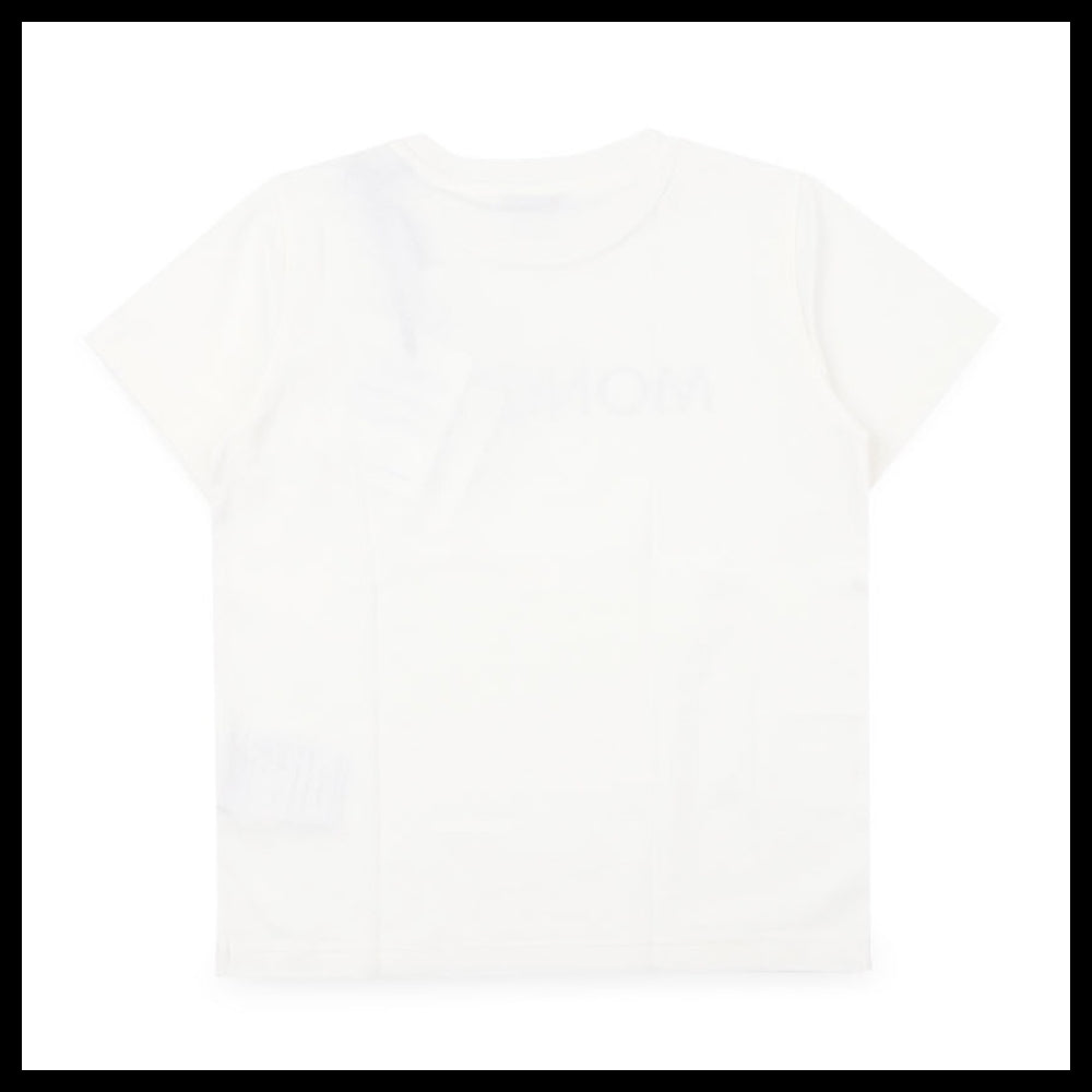 【MONCLER】Kids Lettering Print Patch T-Shirt White