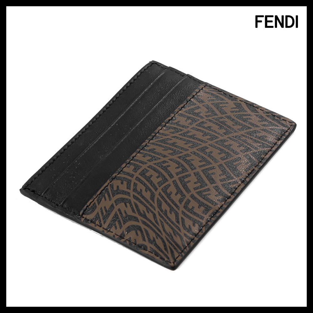 【Fendi】Men's Card Wallet Logo Luxury