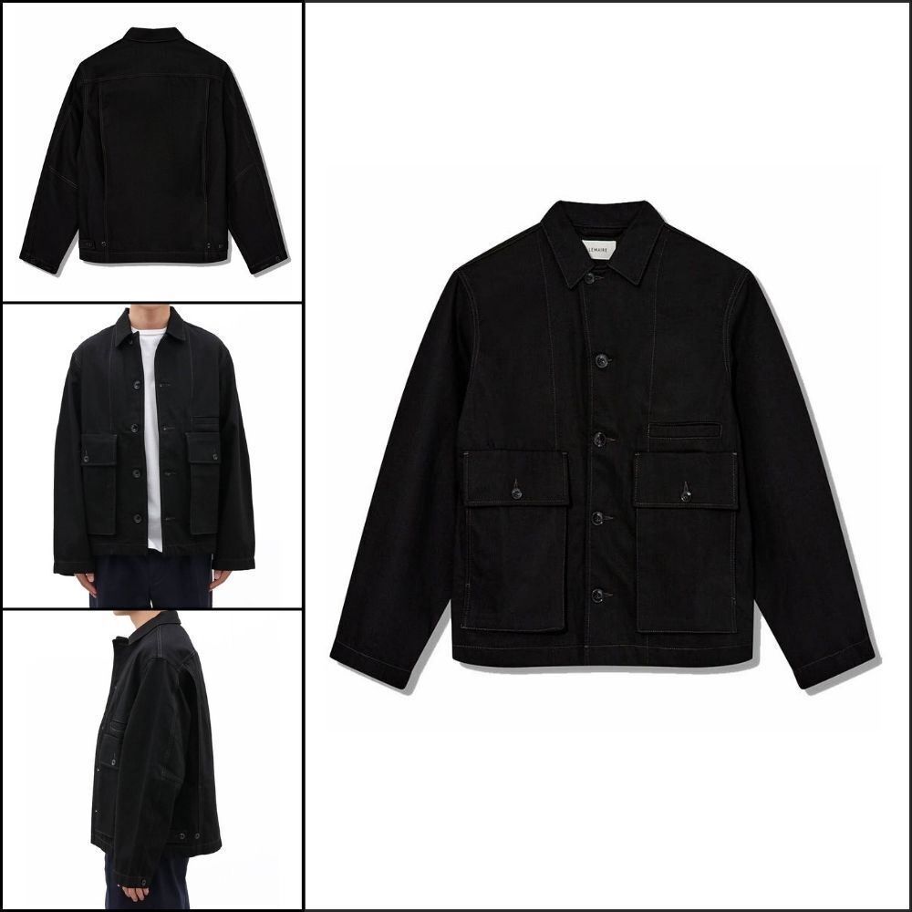 ◆LEMAIRE◆BOXY DENIM JACKET BLACK