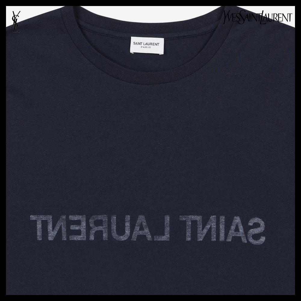 【Saint Laurent】コル・ロンド Tシャツ マリン:ナチュラル