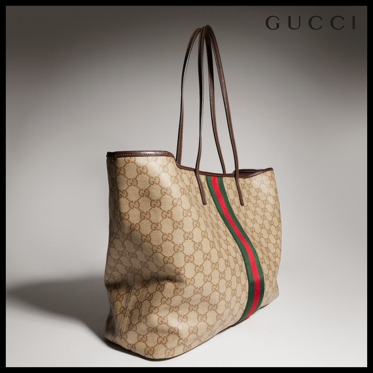 【GUCCI】Web Large Tote Bag