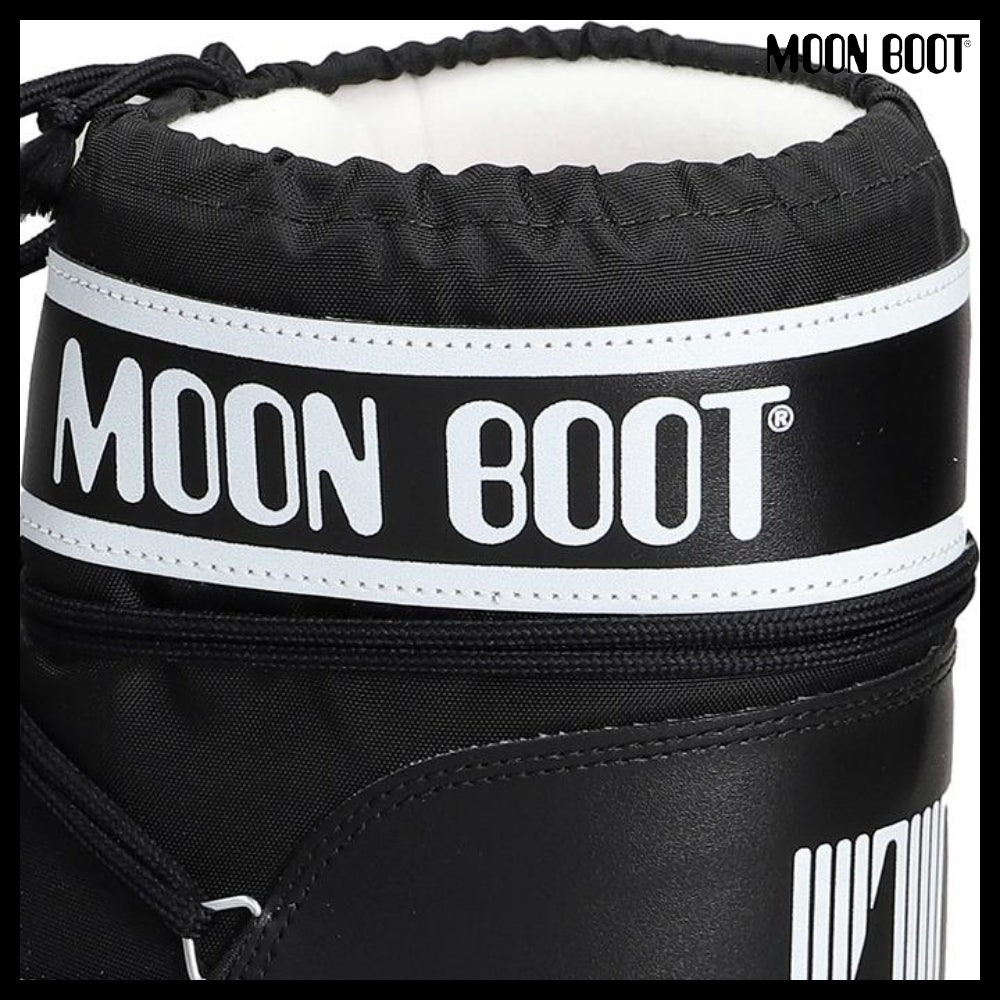 ◆MOON BOOT◆ Black Icon Low Boots ICON