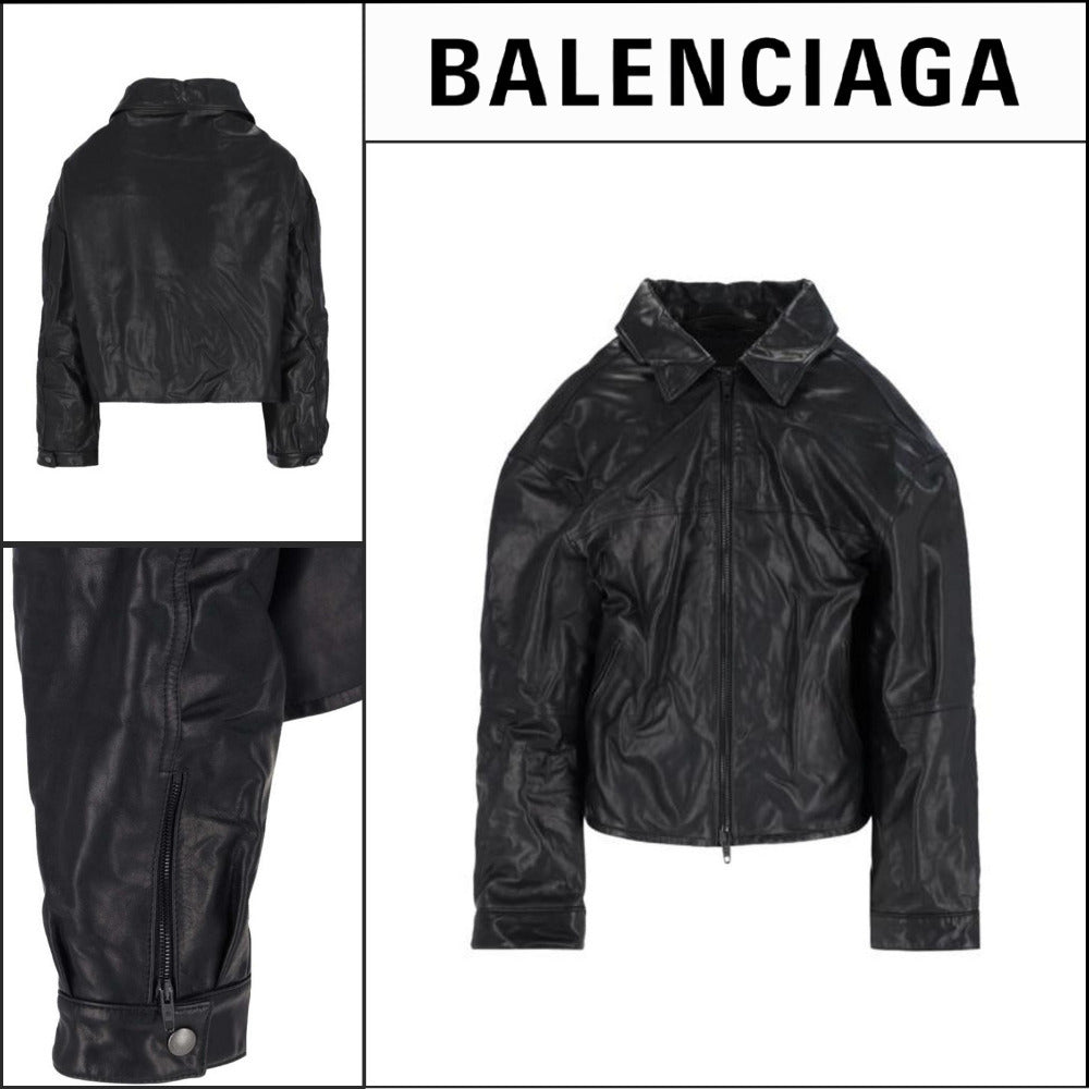 【BALENCIAGA】Off Shoulder Jacket in Black