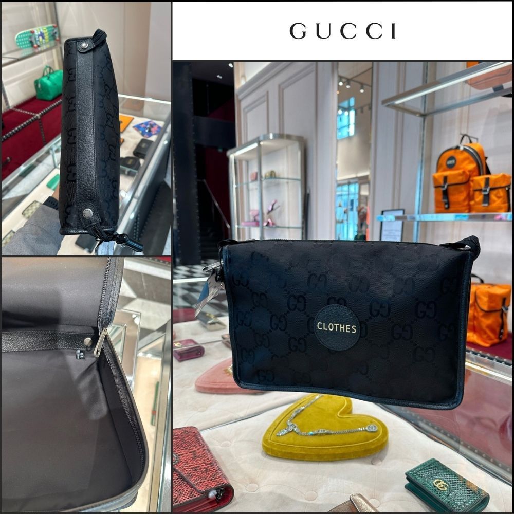 【GUCCI 】GG Off The Grid Nylon Medium Travel Bag BLACK