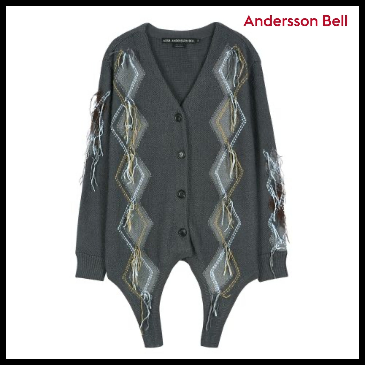 【ANDERSSON BELL】Gartered Argyle Cardigan (2 Colors)