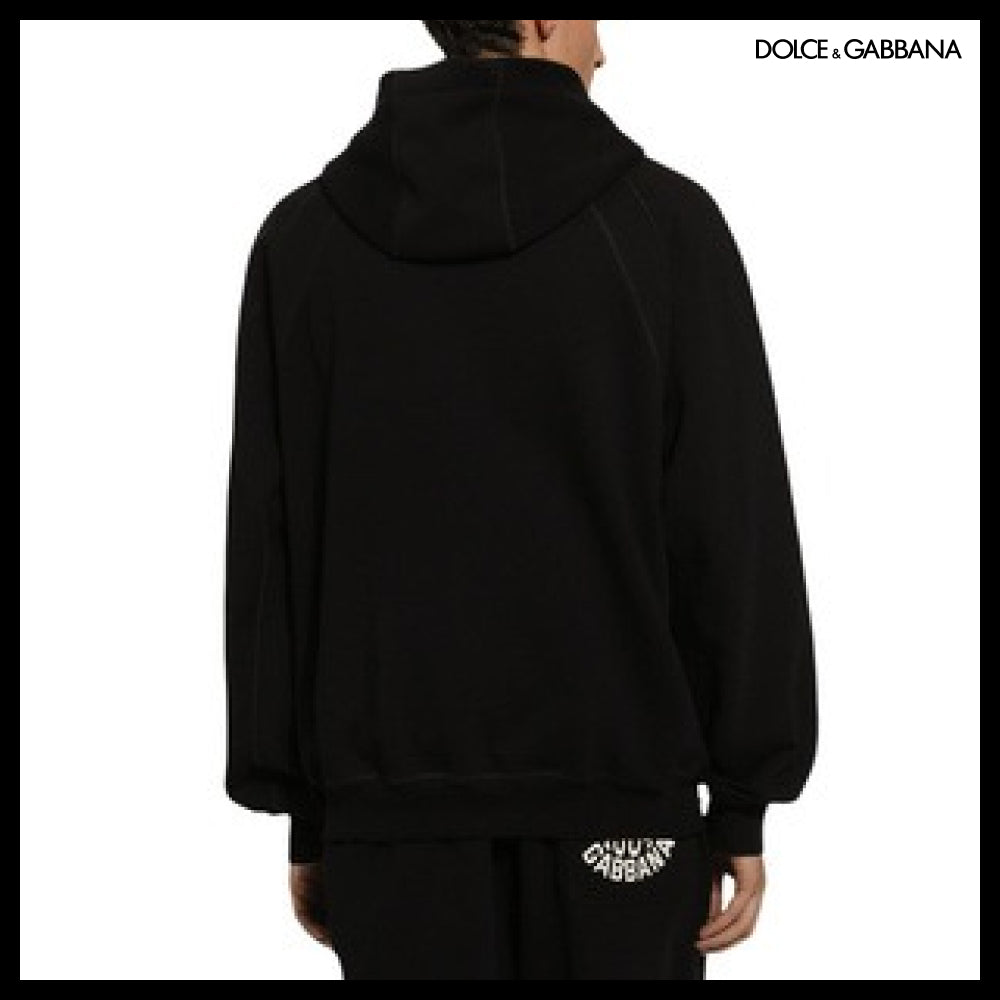 【Dolce & Gabbana】HOODIE WITH DOLCE&GABBANA PRINT