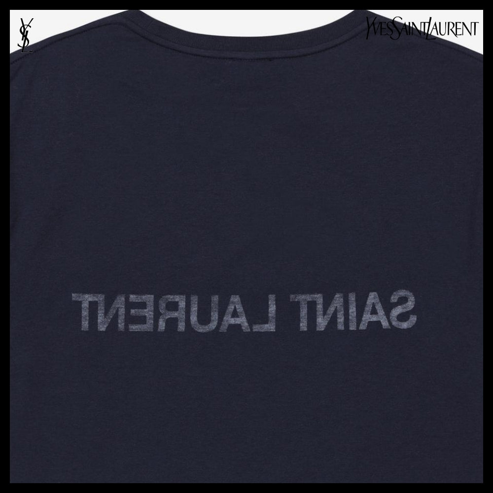 【Saint Laurent】コル・ロンド Tシャツ マリン:ナチュラル