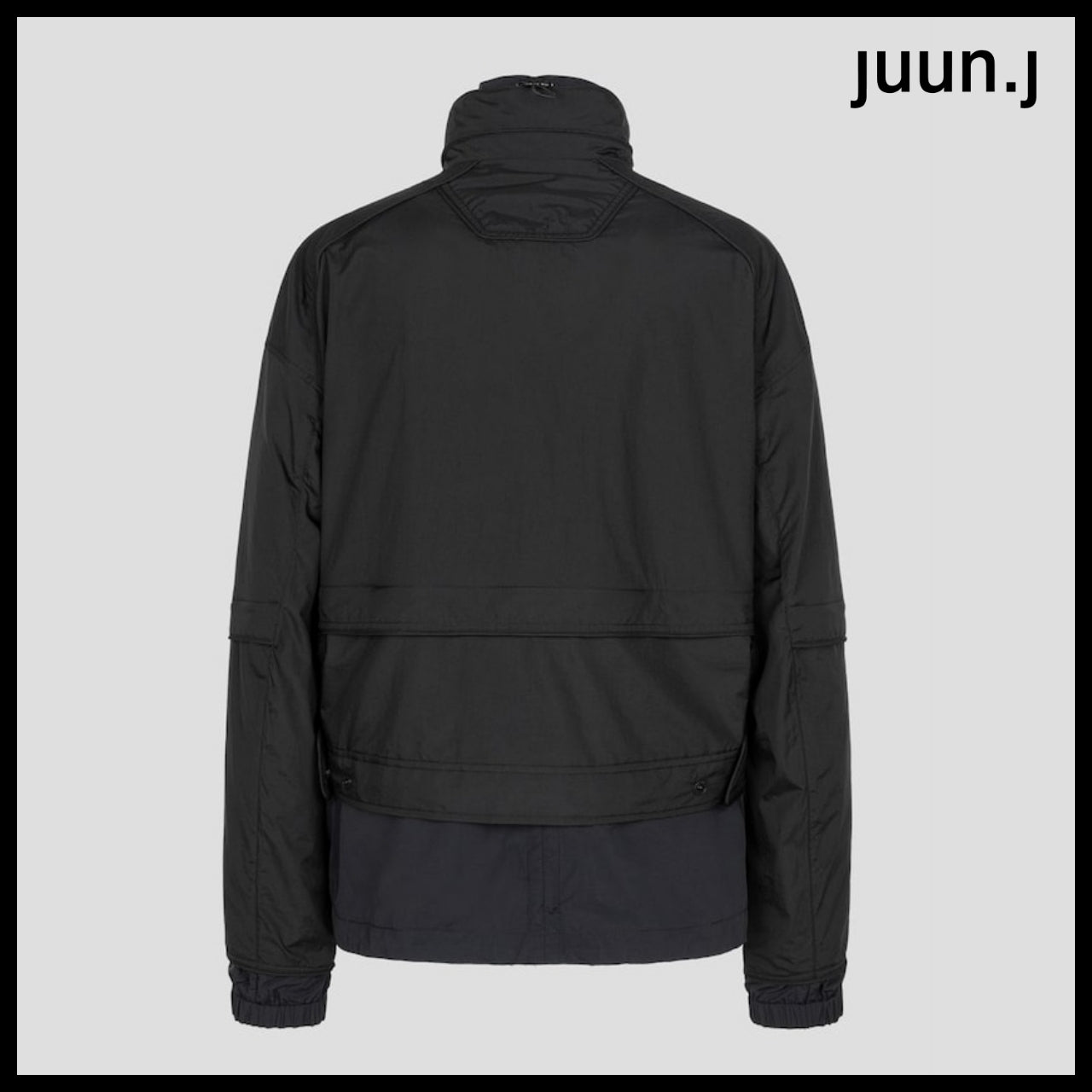 【JUUN.J】Ripstop Layered Puckering Jumper Black