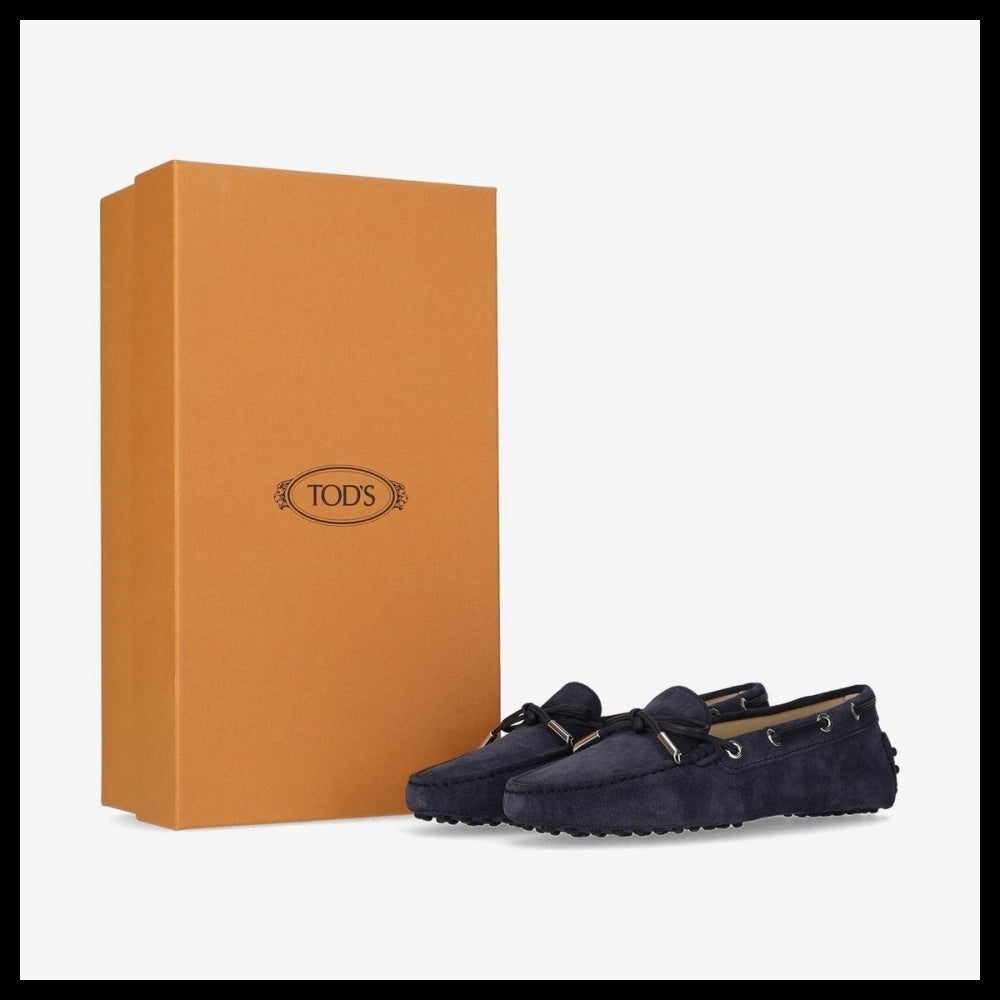 【TOD'S】Gommino Suede Driving Loafers Navy