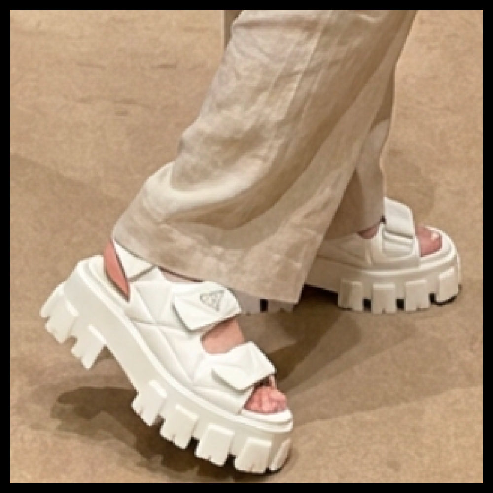 【PRADA】Monolith Nappa Leather Sandals