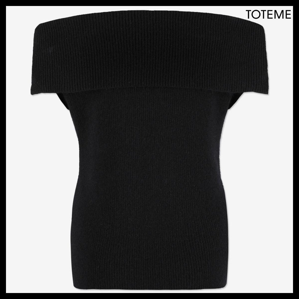 【Totême】Ribbed Sleeveless Knit Black