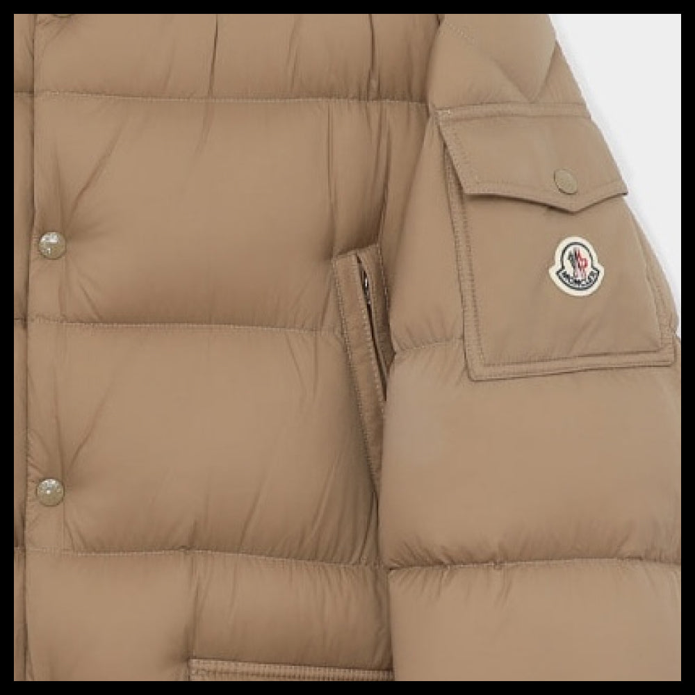 【MONCLER】Patch logo hooded padded jacket
