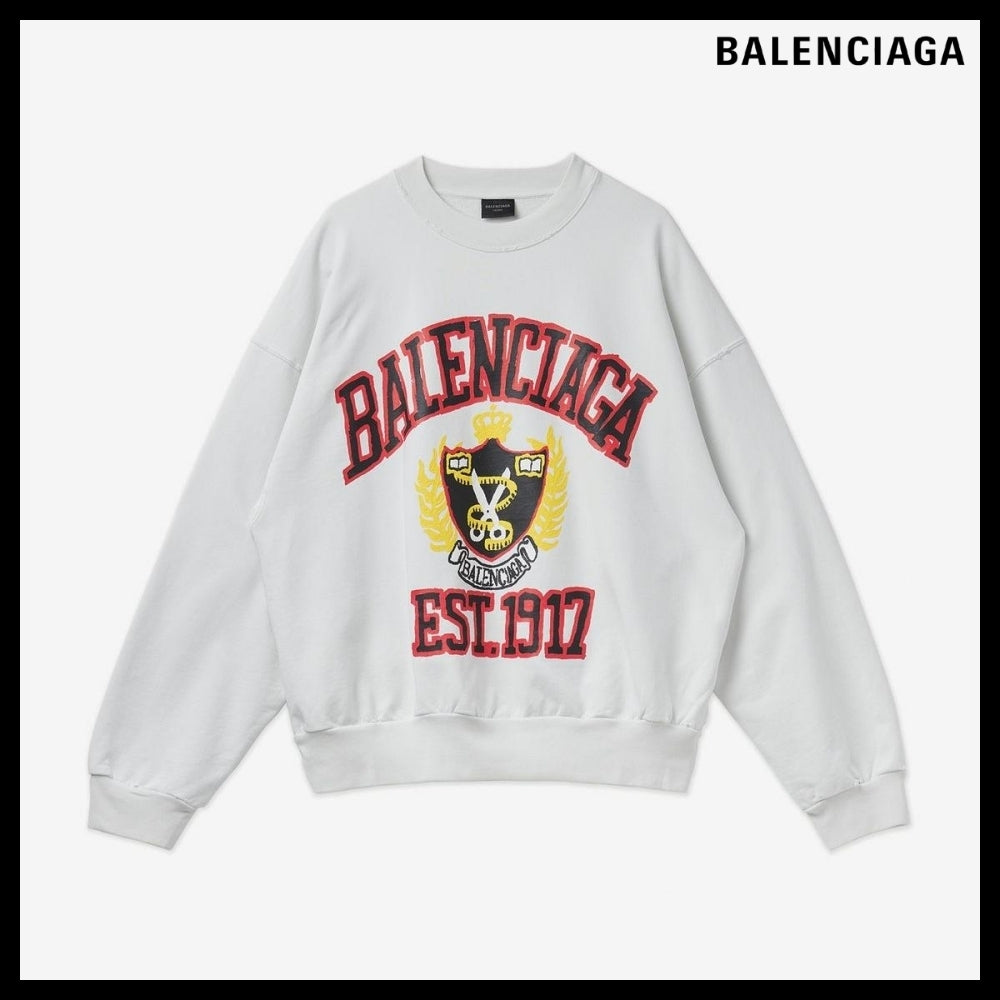 【BALENCIAGA】ユニバーシティ ロゴ スウェットシャツ ホワイト