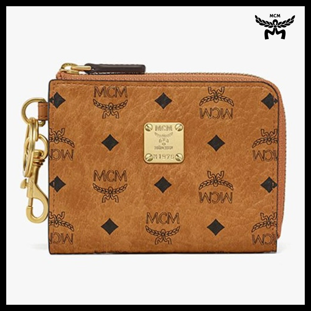 【MCM】Visetos card pouch Brown