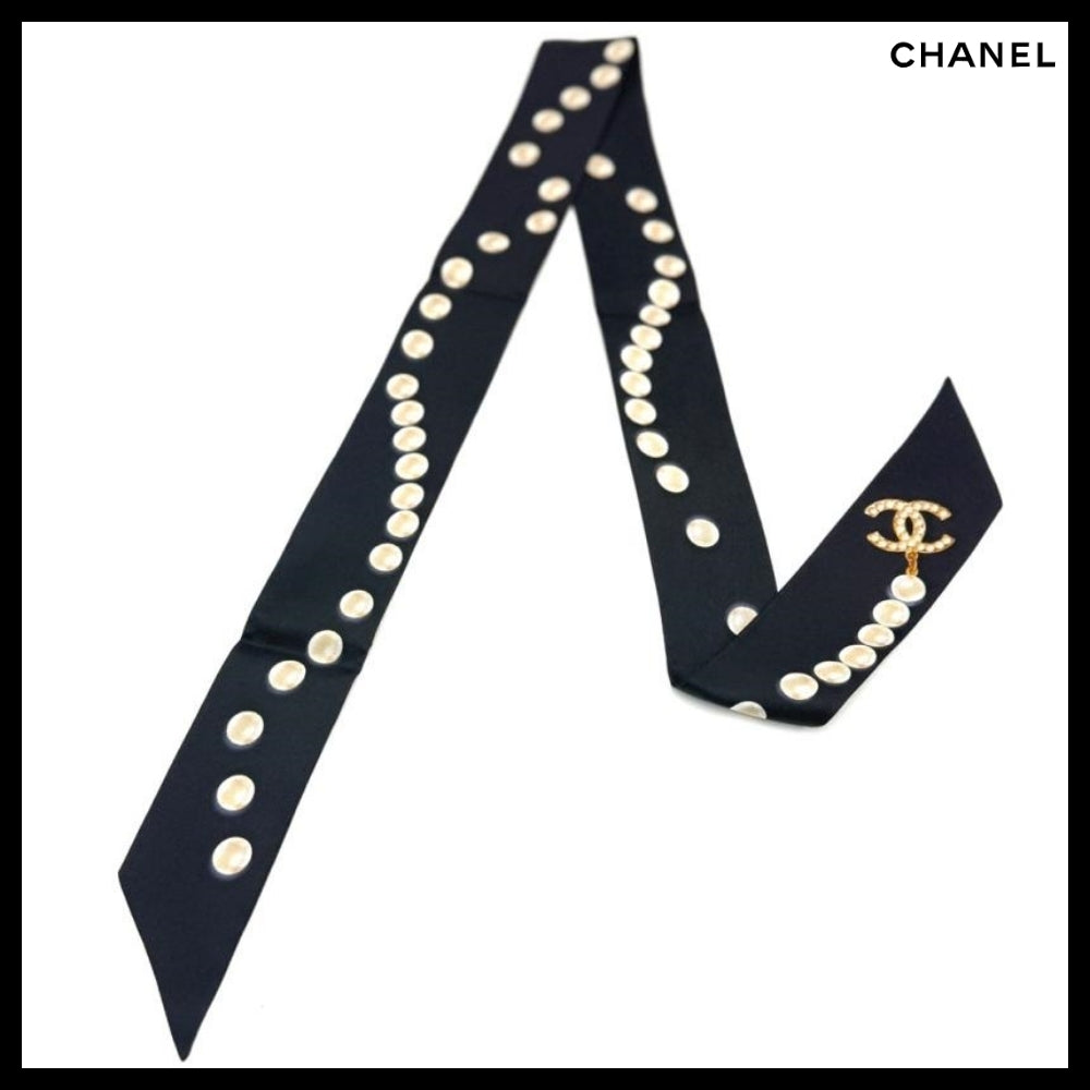 【CHANEL】Slim Pearl Twilly Navy