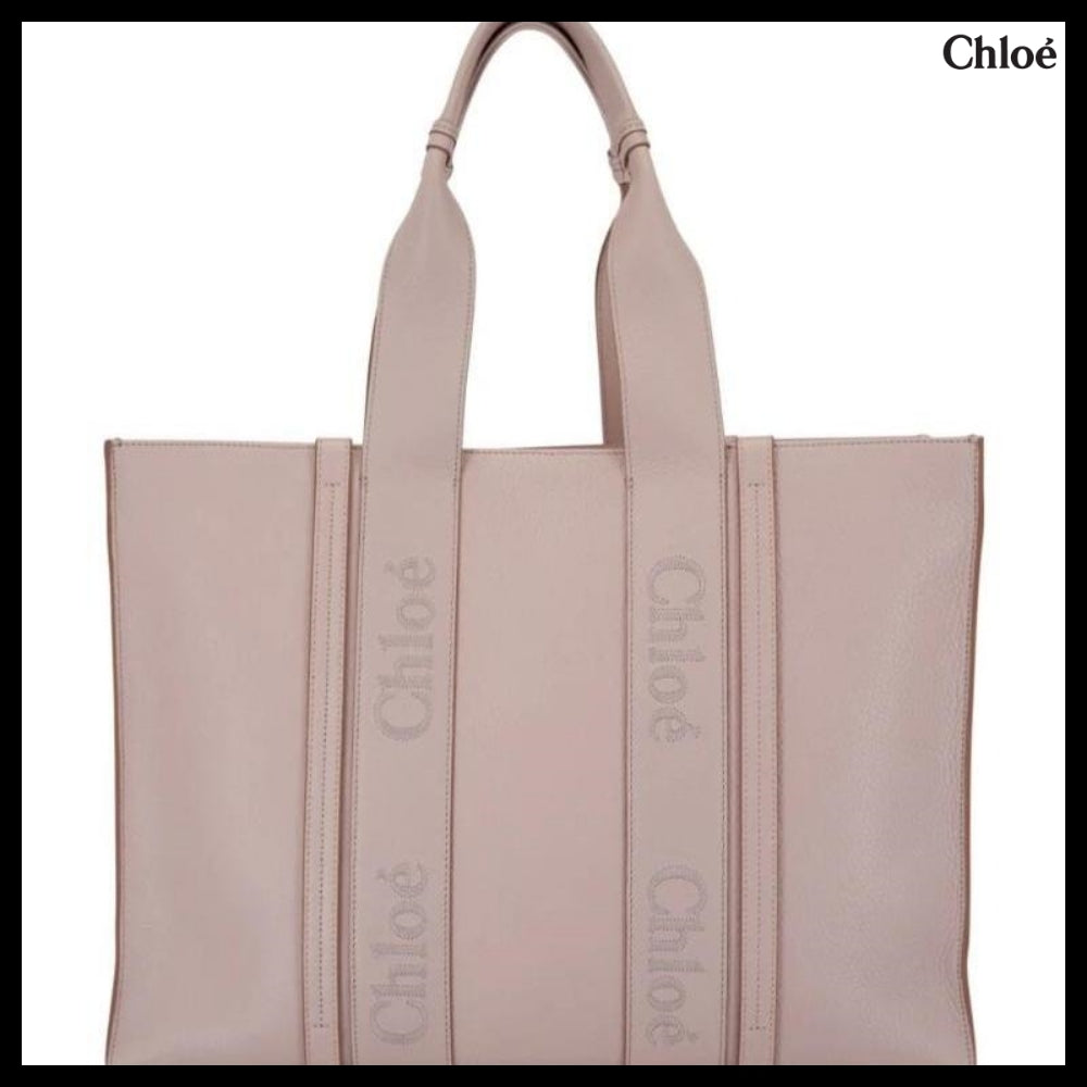 【Chloe】Woody Large Tote Bag Wild Grey