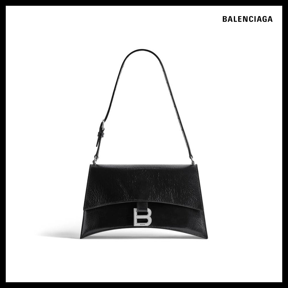 【BALENCIAGA】Crush Small Sling Bag Black