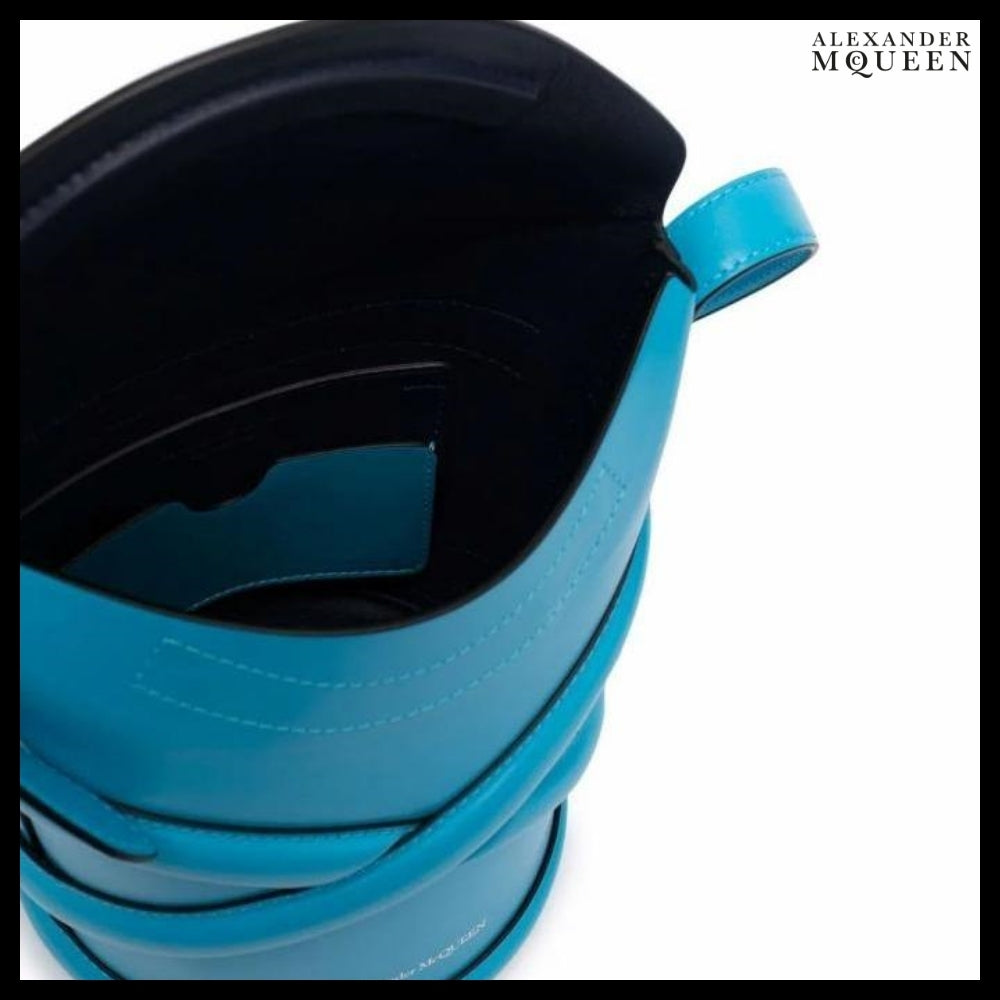 【Alexander Mcqueen】Small Curve Bag Blue