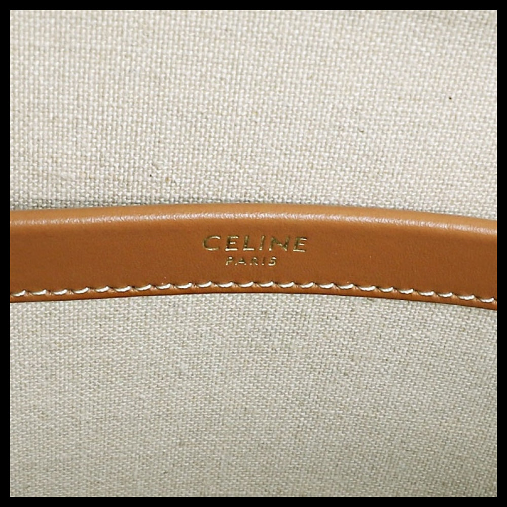 【CELINE】Cabas Jacquard Large Tote Bag Brown