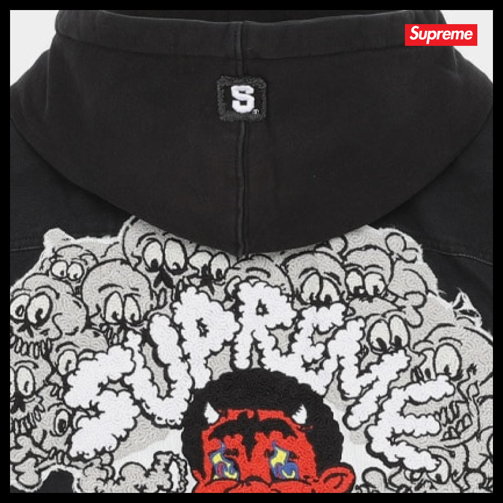 【100%正規品保証 Supreme】Patches Hooded Zip Up Shirt Jacket