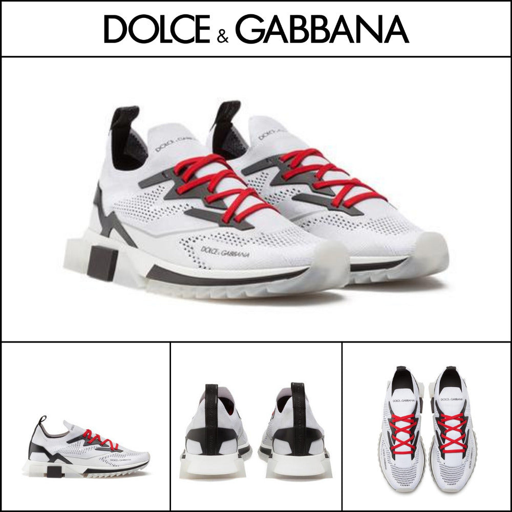 【Dolce & Gabbana】STRETCH MESH SORRENTO SNEAKERS WHITE
