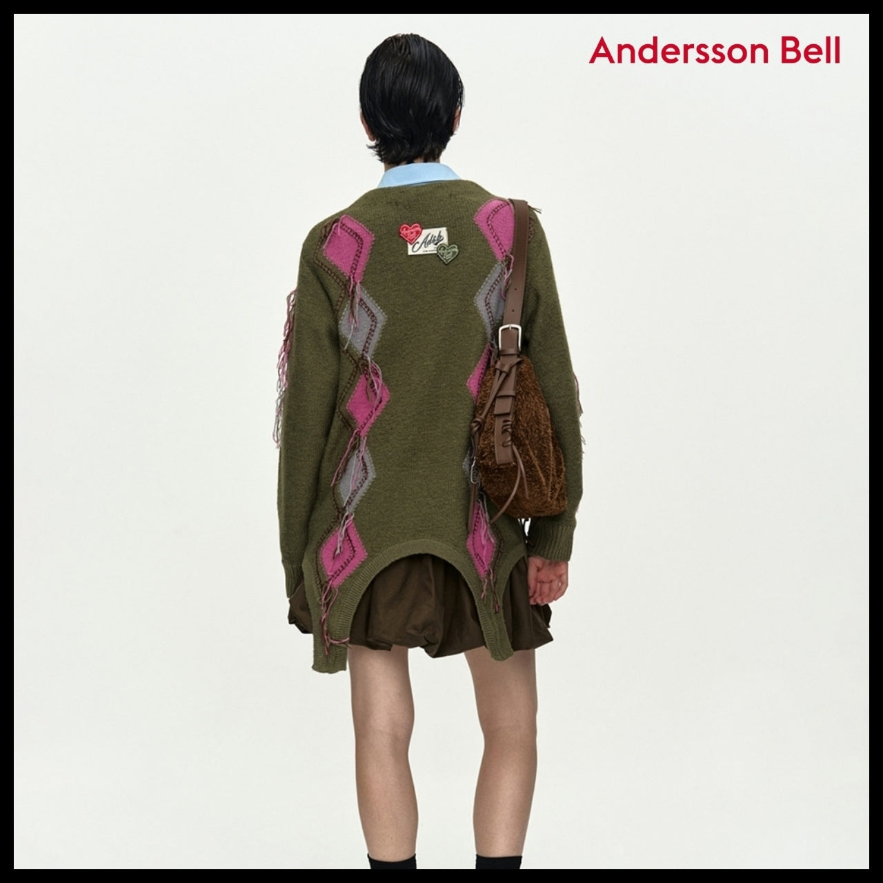 【ANDERSSON BELL】Gartered Argyle Cardigan (2 Colors)